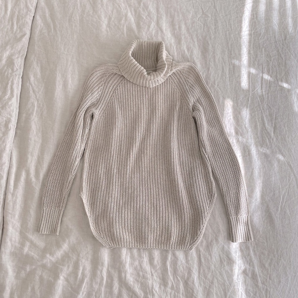 UO Beige Knit Turtleneck Sweater